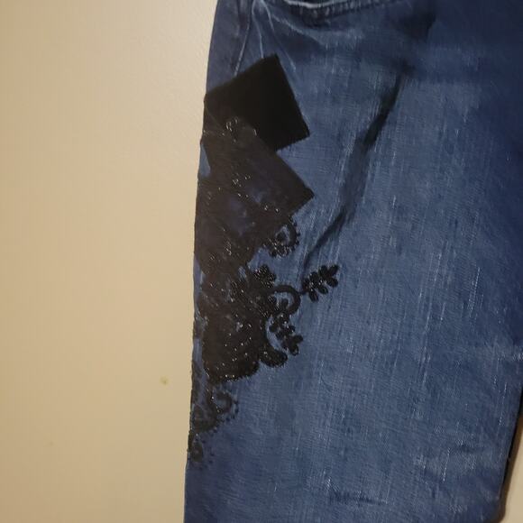 Lauren Ralph Lauren Straight Leg Blue Classic Straight Jeans Embezzled •12 - Picture 8 of 9